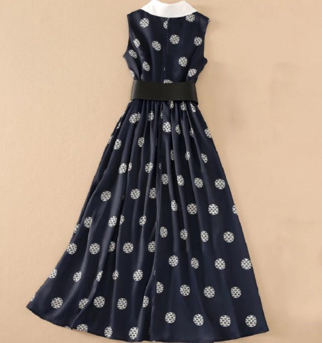 40s Chic Navy Dress