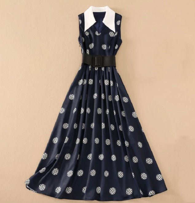 40s Chic Navy Dress