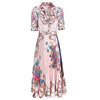 40s Butterfly Neck Dress