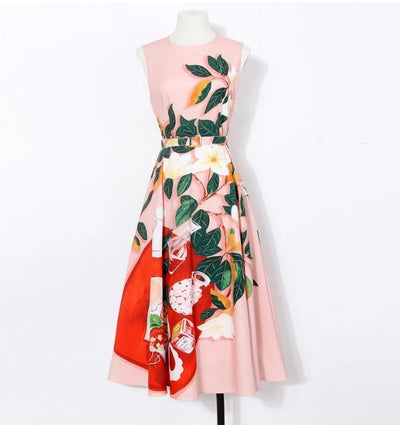 40s Pink Floral Dress