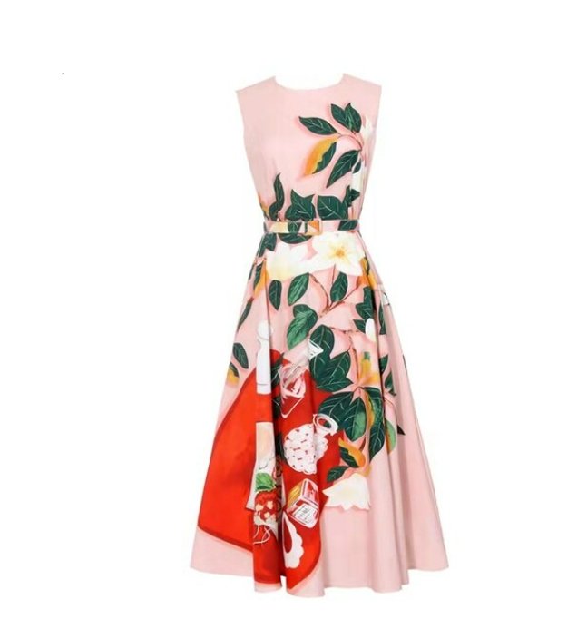 40s Pink Floral Dress