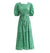 40s Green Floral Dress