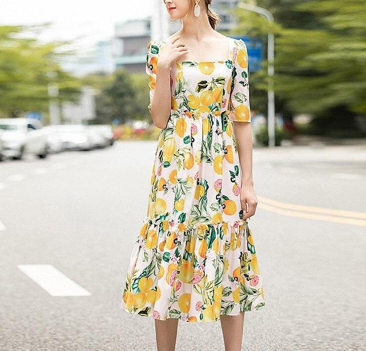 40s Fruit Print Dress