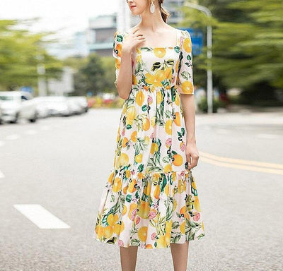 40s Fruit Print Dress