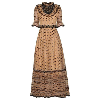 40s Yellow Polka Dot Dress