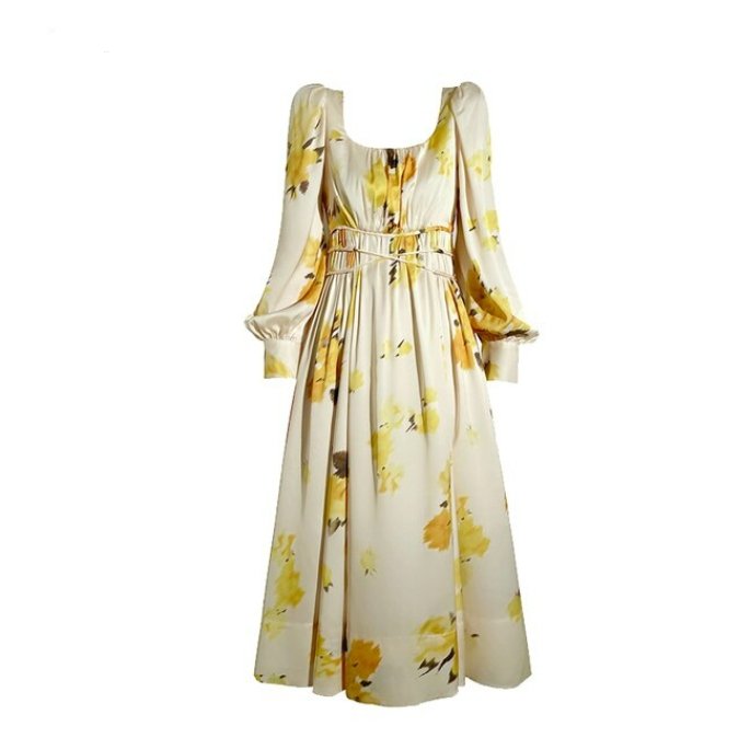 40s Dress Yellow Daisies