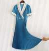 Beaded 40s Dress Blue