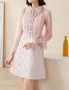 40s Beaded Dress Pink