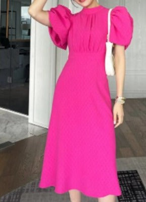 40s Pink Volume Dress