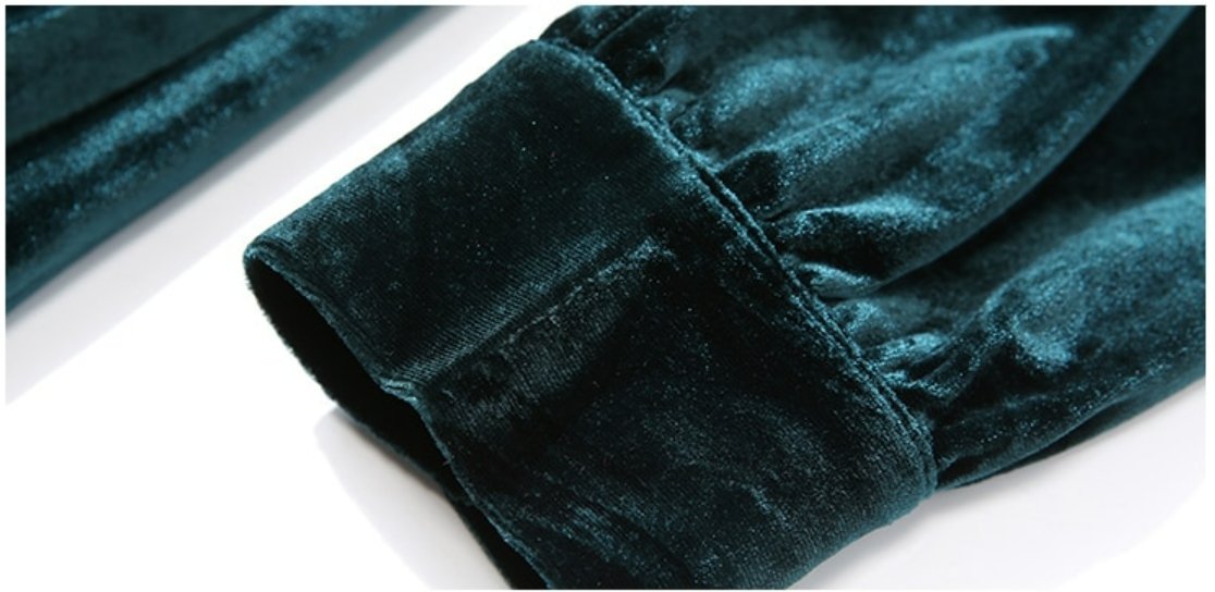 Green Velvet 40s Dress