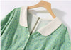 40s Dress Green Daisies