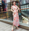 40s Vintage Pale Coral Dress