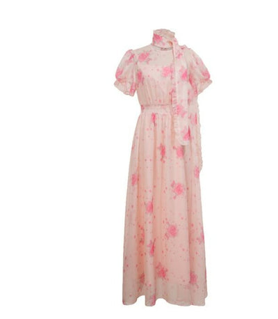 40s Vintage Pale Coral Dress