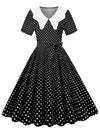 50s 60s Black And White Dress