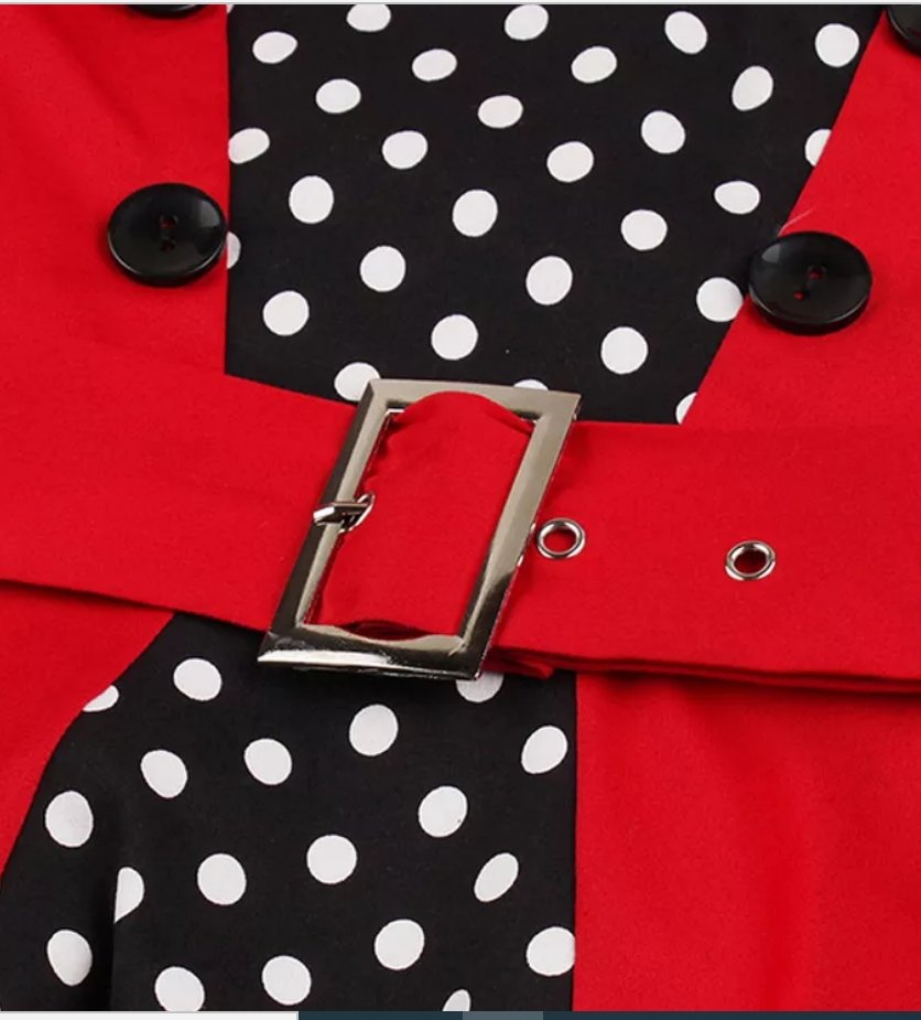 Red Polka Dots 50s American Dress