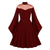 50s Burgundy Flutter Sleeve Dress