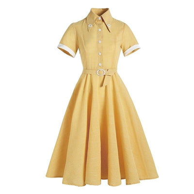 High Neck 50s Dress