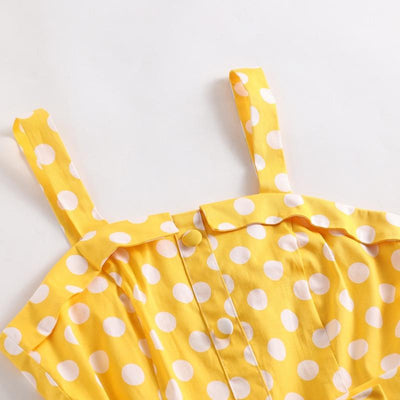 50s Yellow Polka Dot Dress