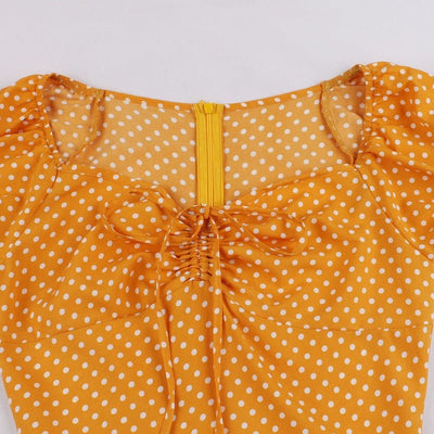 Yellow Dots 50s Dress