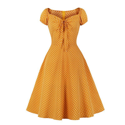 Yellow Dots 50s Dress