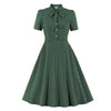 50s Vintage Green Polka Dot Dress