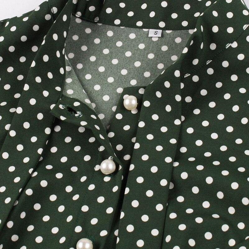 50s Vintage Green Polka Dot Dress