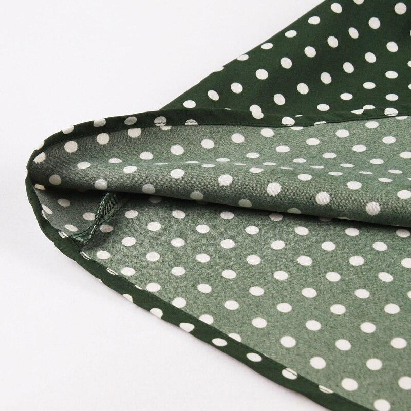 50s Vintage Green Polka Dot Dress