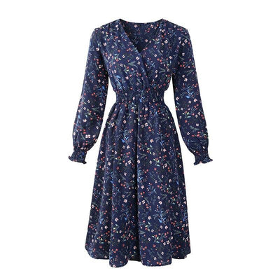 Floral Elastic 60s Dress