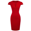 60s Dress Solid Red