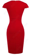 60s Dress Solid Red