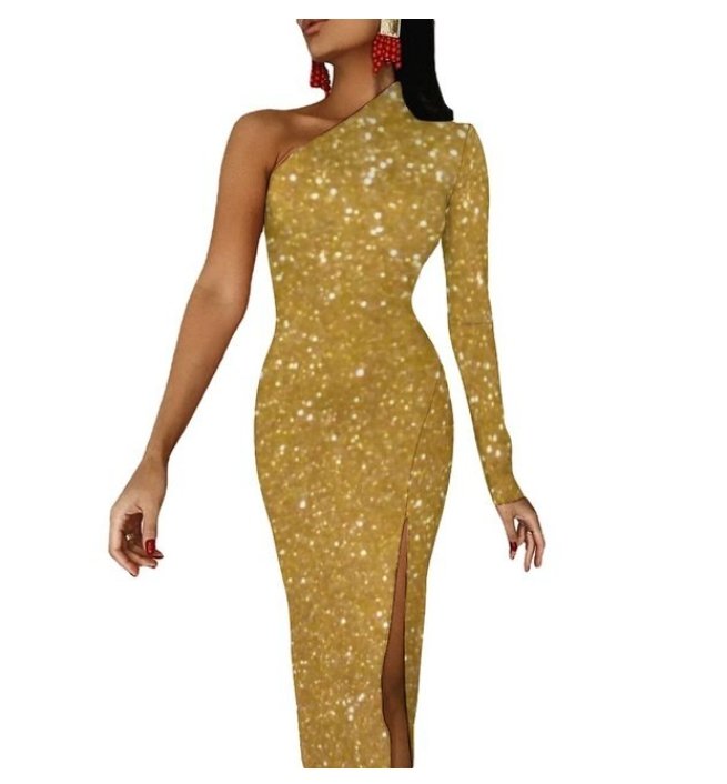 Vintage 70's Gold Bodycon Dress offers