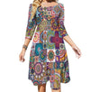 Flower Power 70s Hippie Dress