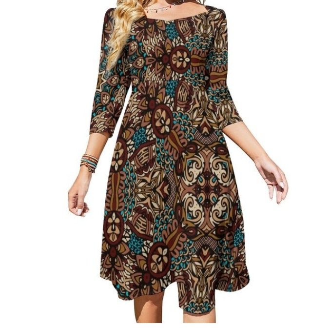 Plus Size 70s Hippie Dress