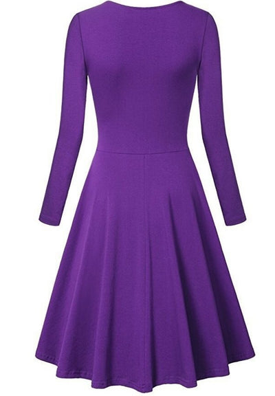 50s Aubergine Dress