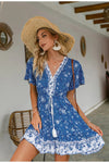 Vintage Floral Blue Dress