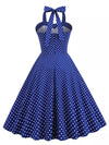 Blue Dress With White Polka Dots Vintage