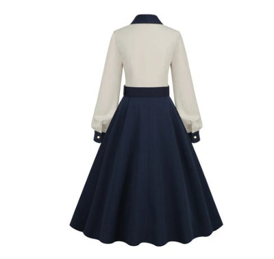 50s Navy Blue Dress