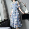 Vintage Flowers Blue Dress