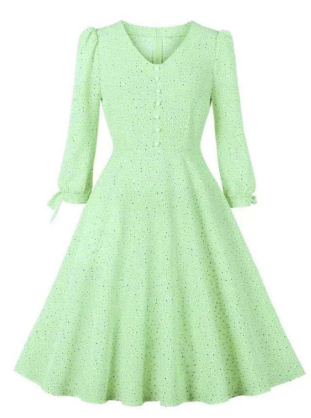 Vintage Buttoned Dress