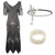 Black And Gold 20s Charleston Dress