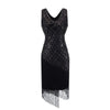 20s Charleston Dress - Deep Black
