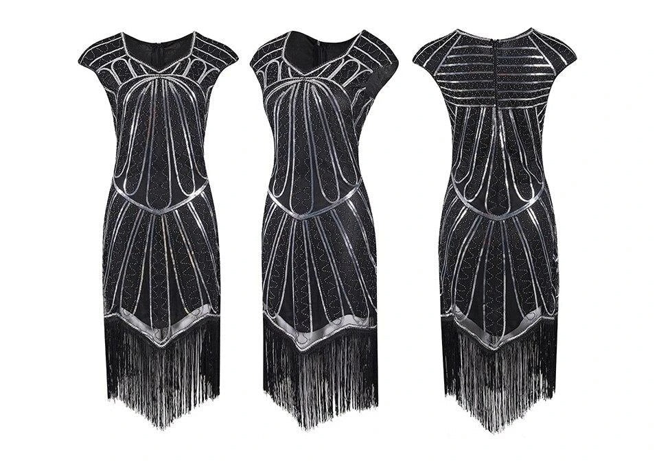 1920s Charleston Dress Silver