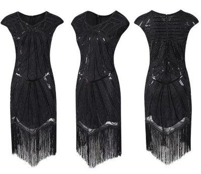 20s Charleston Dress Black