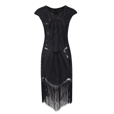 20s Charleston Dress Black