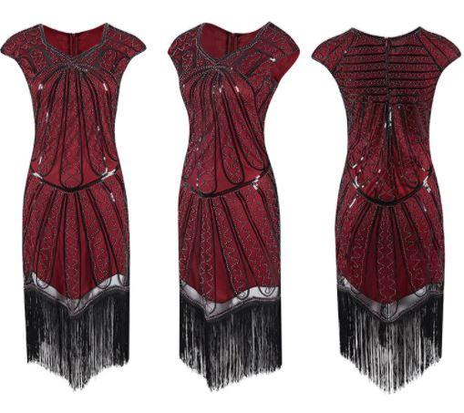20s Charleston Dress Red
