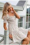 Vintage Square Neck Dress