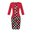 Red Polka Dot 50s Pencil Dress