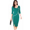 60s Pencil Dress Green