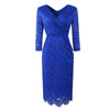 Vintage 50s Pencil Dress Blue