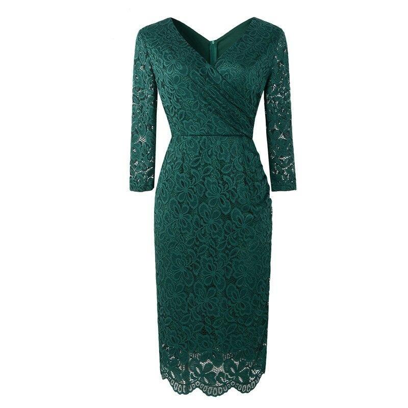 Vintage 50s Pencil Dress Green